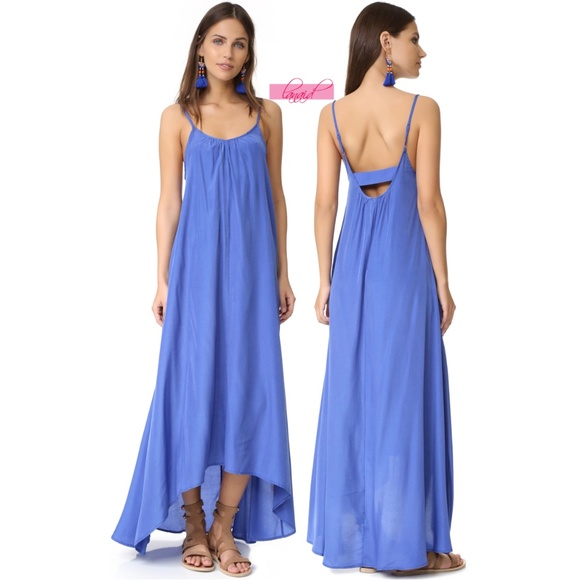 Pink Stitch Dresses & Skirts - Pink Stitch Resort Maxi Cobalt Open Back Cutout 2
